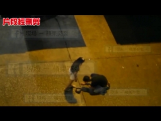 hong kong girl kicking her boyfriend